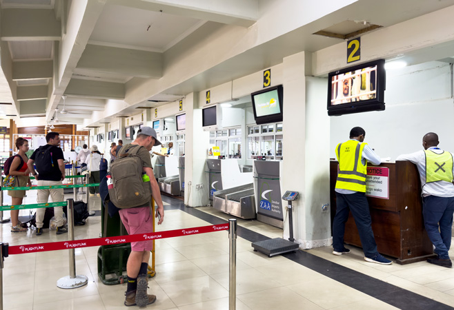 Arrive at the airport at least 3 hours before international flights