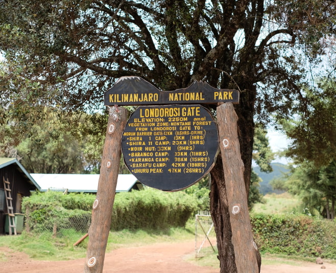 Mount Kilimanjaro National Park can be accessed using one of 8 gates that act as entry and exit points