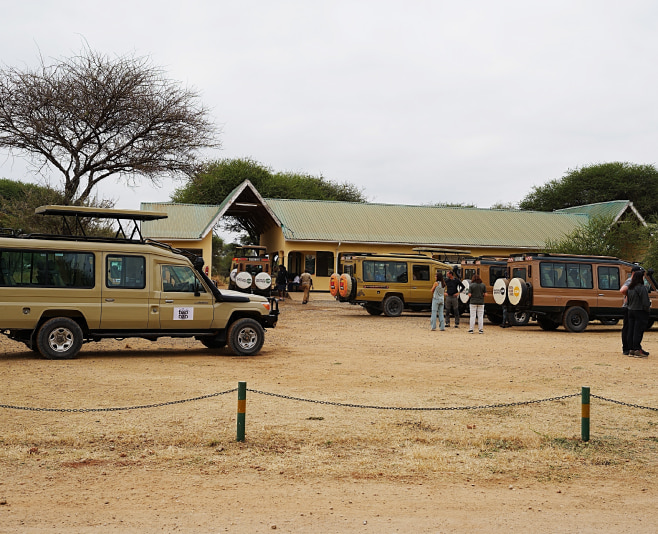 The park can be accessed by road or air.
