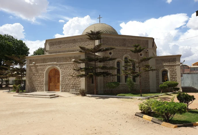 The Lutheran Cathedral in Dodoma, Tanzania, is a prominent landmark known for its modernist architectural style The Lutheran Cathedral in Dodoma, Tanzania, is a prominent landmark known for its modernist architectural style