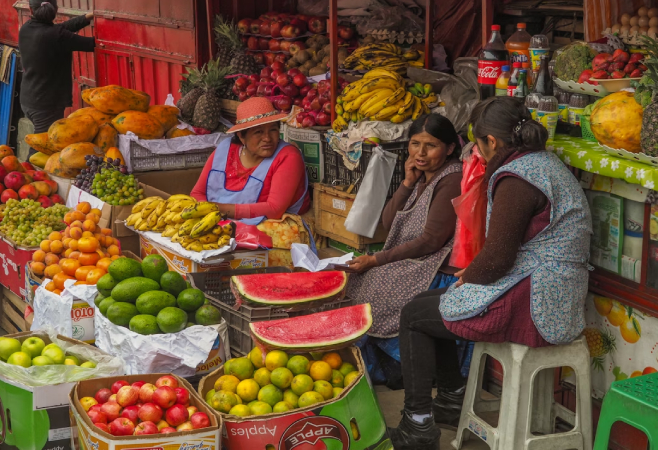 The bustling markets offer an array of local produce, textiles, and crafts  The bustling markets offer an array of local produce, textiles, and crafts