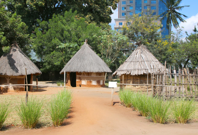 Experience the beautiful Village Museum, which exhibits Tanzania's vibrant cultural traditions through authentically constructed dwellings.